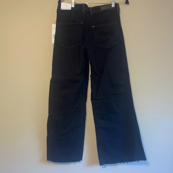 NWT h&m culotte high waist jeans cropped size 8 - Picture 3 of 6